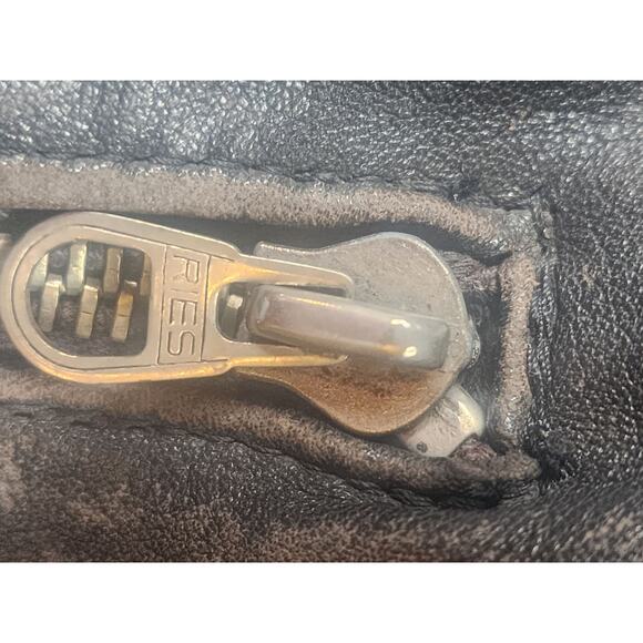 Vintage Harro Biker Jacket Women Small Men XS Youth XL Motorcycle Leather Cafe - Picture 11 of 16